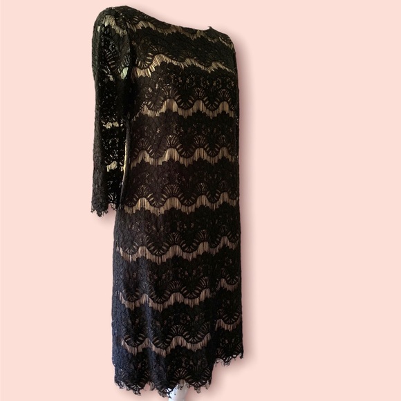 Jessica Howard Black Lace Mini Cocktail Dress 6 - Picture 4 of 8